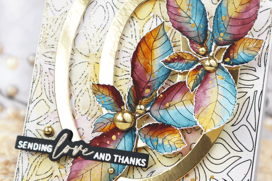 Summer Leaves and Kaleidoscope Digital Stamps | Watercolouring & Foiling - alexsyberiadesigns