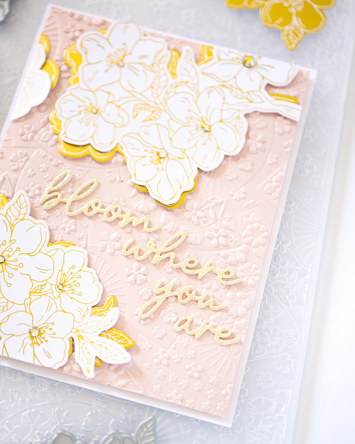 Floral Fans 3D Embossing Folder