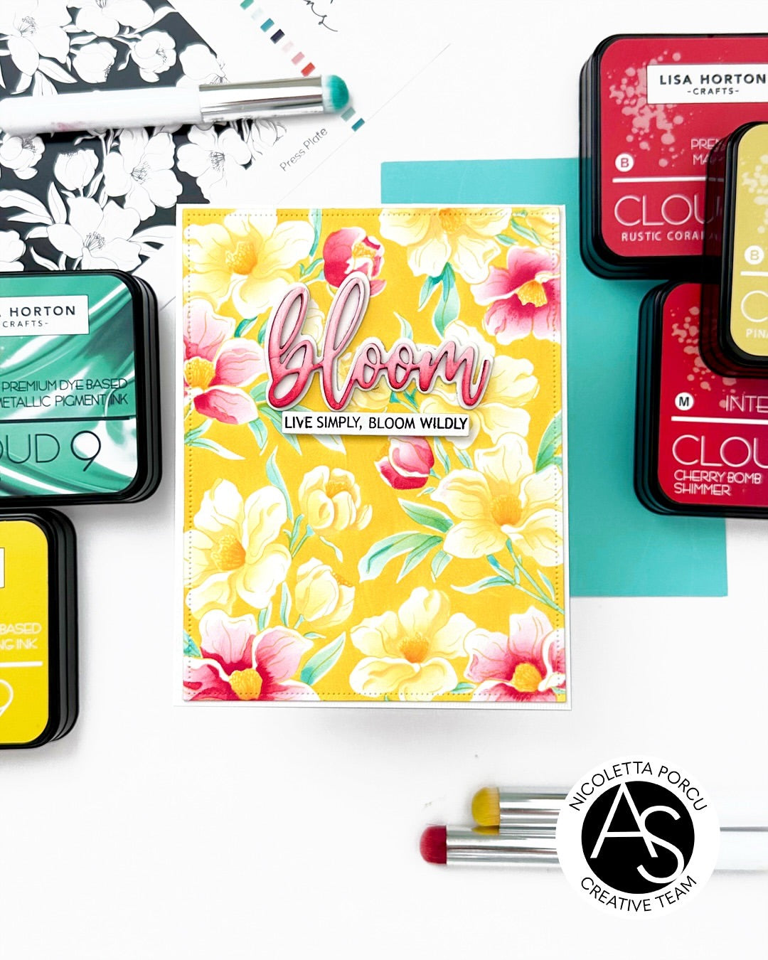 Charming Floral Background Press Plate