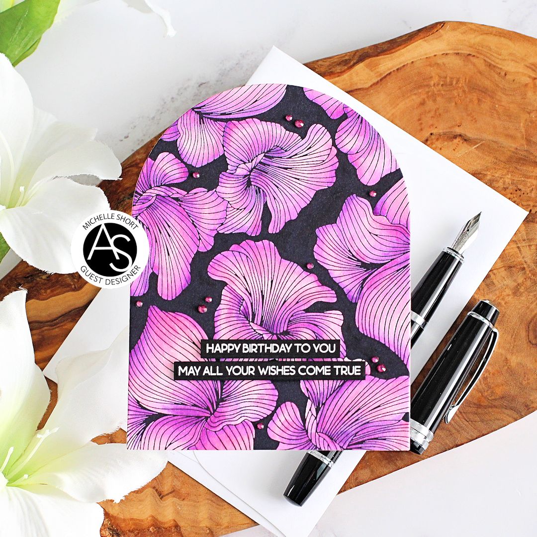 Abstract Floral Background Press Plate – Alex Syberia Designs, BetterPress System compatible, die-cutting, cardmaking supplies