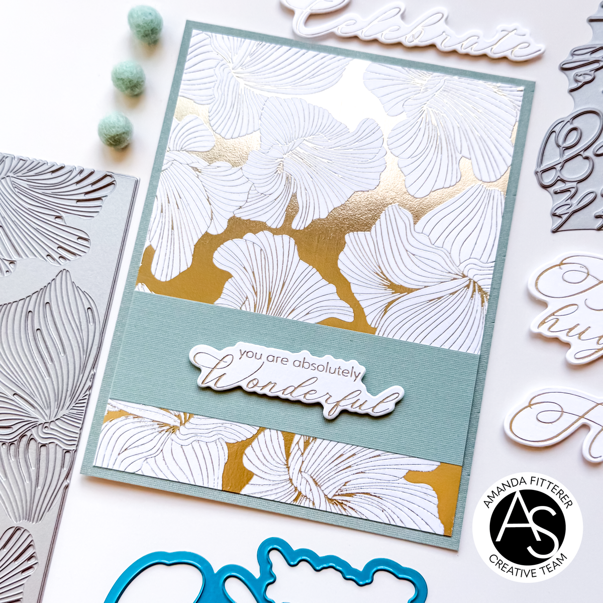 Abstract Floral Background Press Plate – Alex Syberia Designs, BetterPress System compatible, die-cutting, cardmaking supplies
