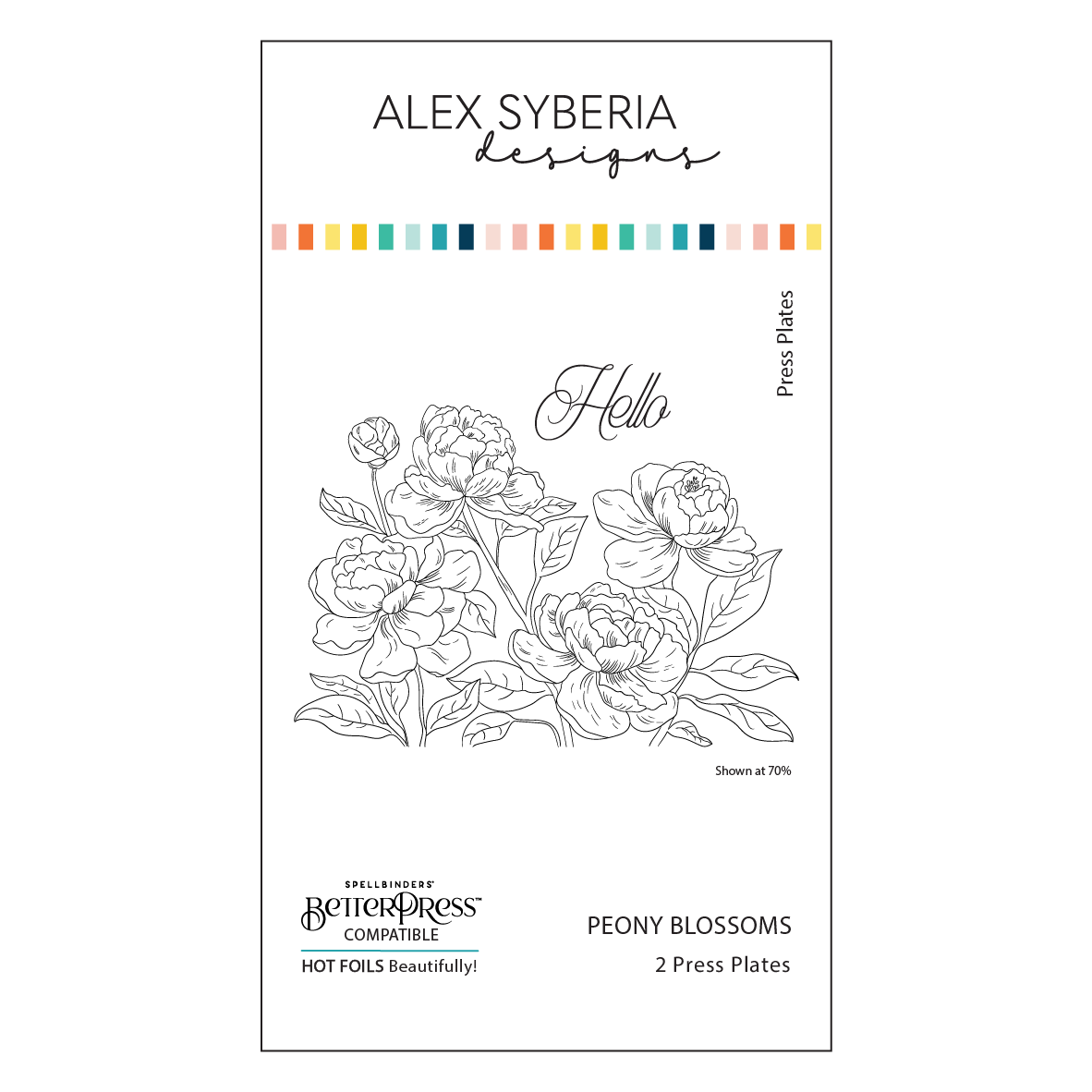 Peony Blossoms Press Plate Set