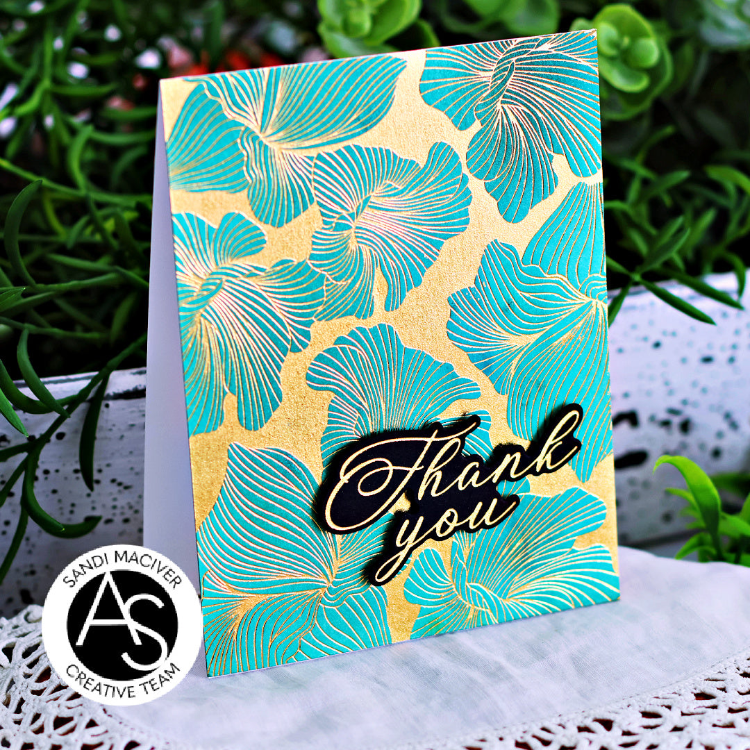 Abstract Floral Background Press Plate – Alex Syberia Designs, BetterPress System compatible, die-cutting, cardmaking supplies