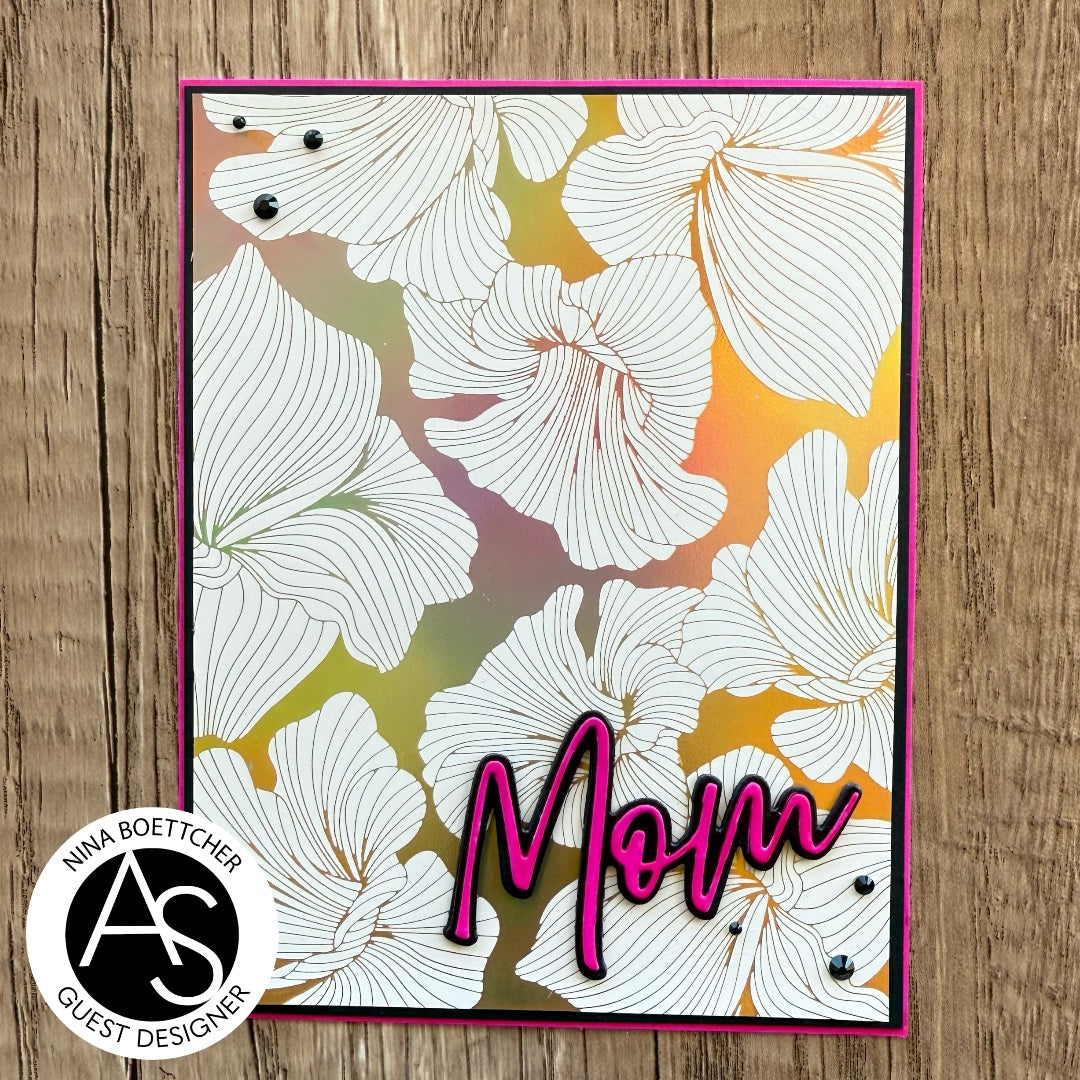 Abstract Floral Background Press Plate