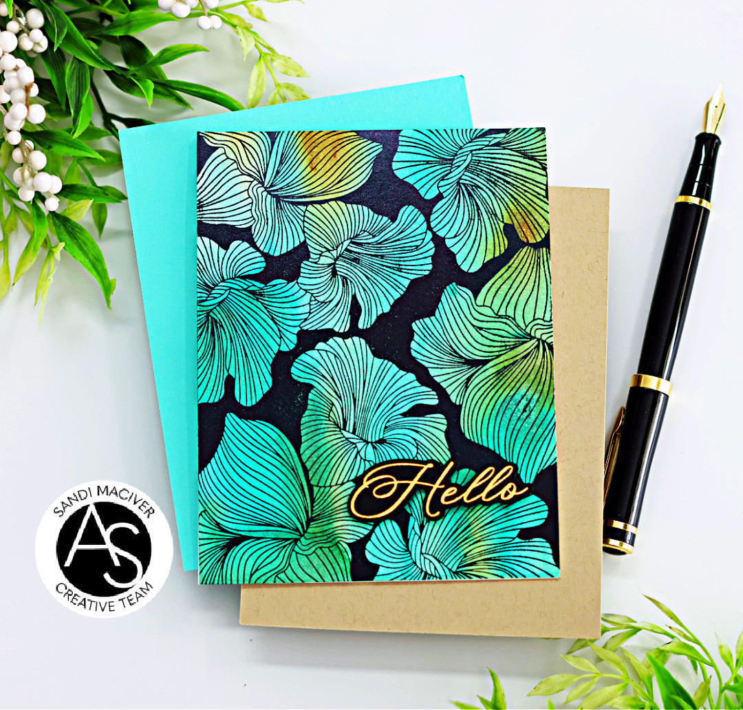 Abstract Floral Background Press Plate – Alex Syberia Designs, BetterPress System compatible, die-cutting, cardmaking supplies