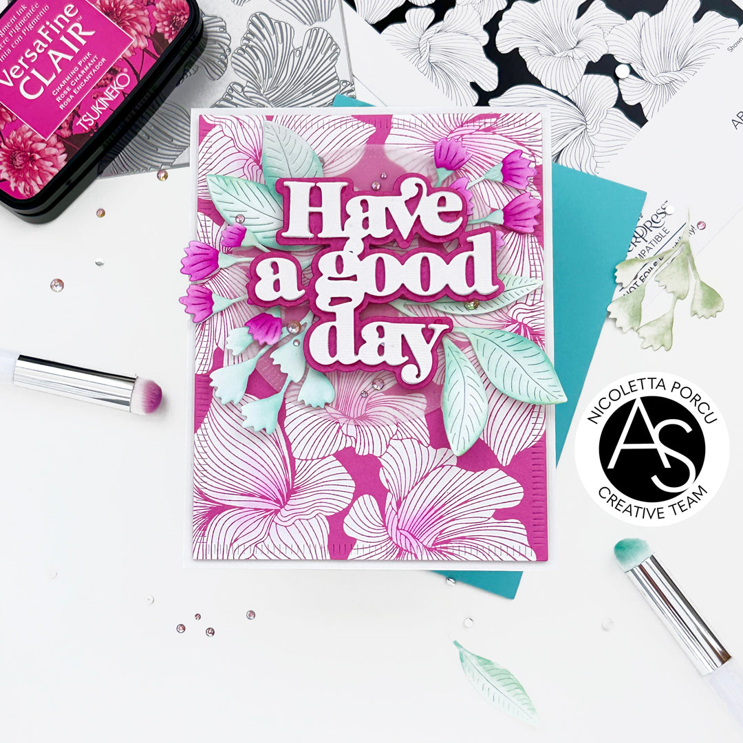 Abstract Floral Background Press Plate
