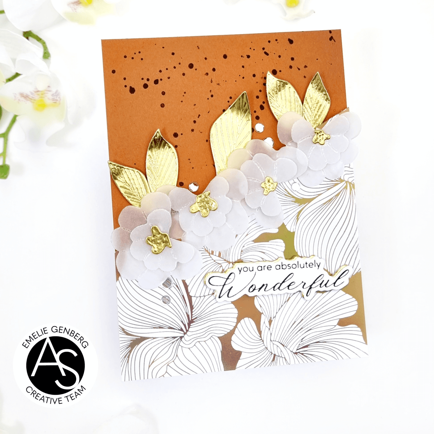 Abstract Floral Background Press Plate – Alex Syberia Designs, BetterPress System compatible, die-cutting, cardmaking supplies