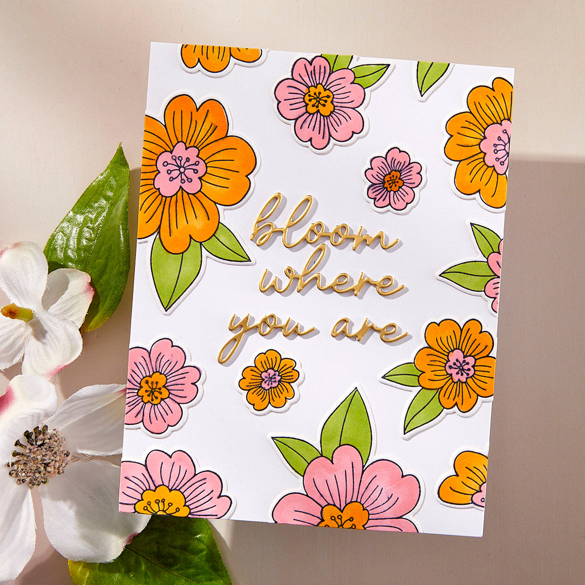 Blossoms & Sentiments BetterPress Plate & Die Set