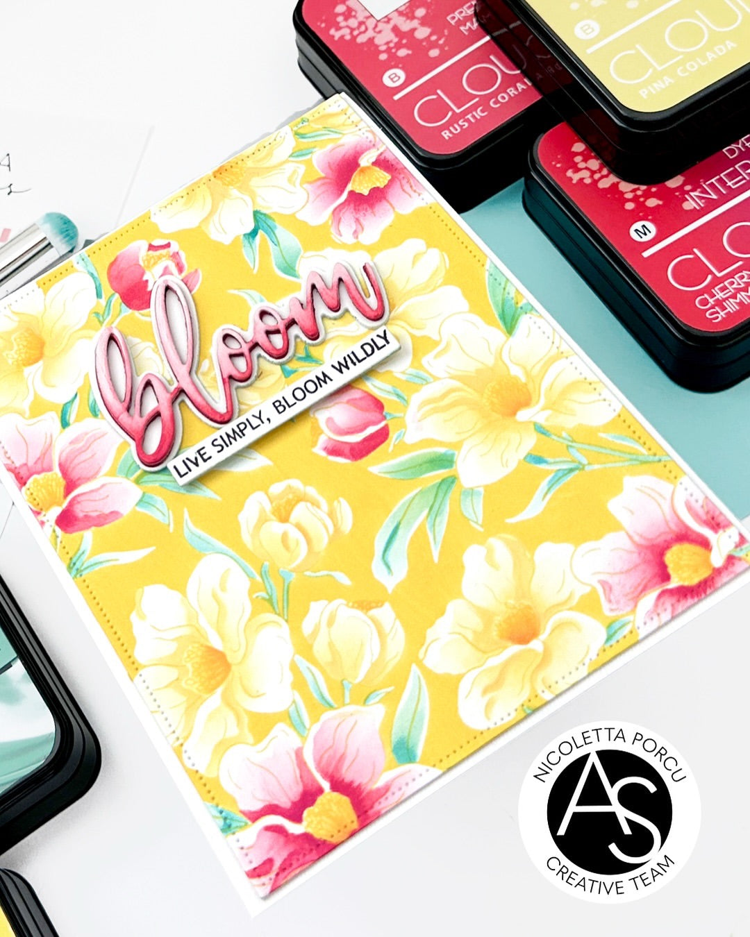 Charming Floral Background Press Plate