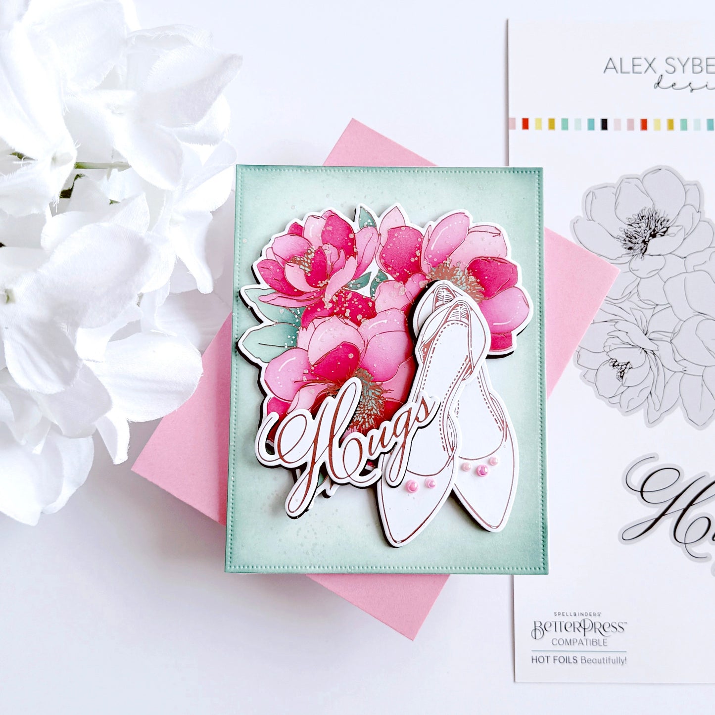 Hugs in Bloom Stencil Set
