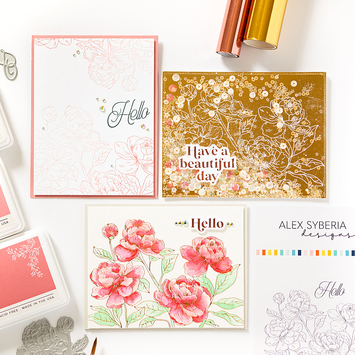 Peony Blossoms Press Plate Set