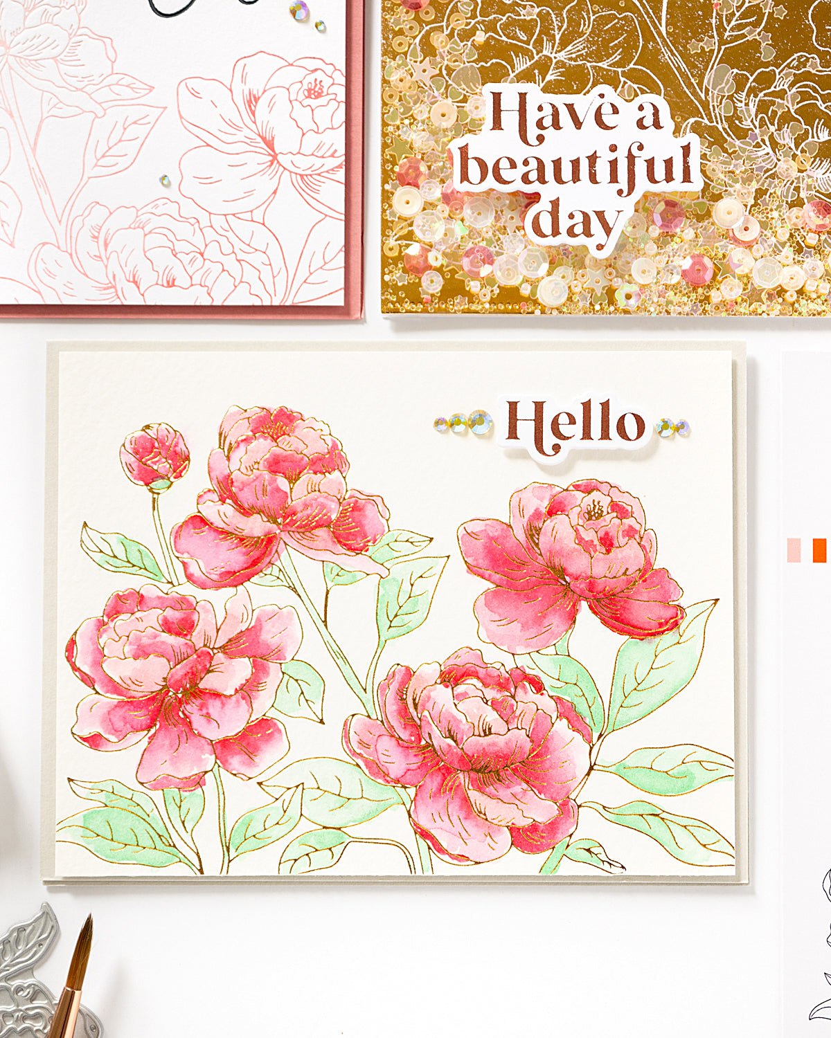 Peony Blossoms Press Plate Set