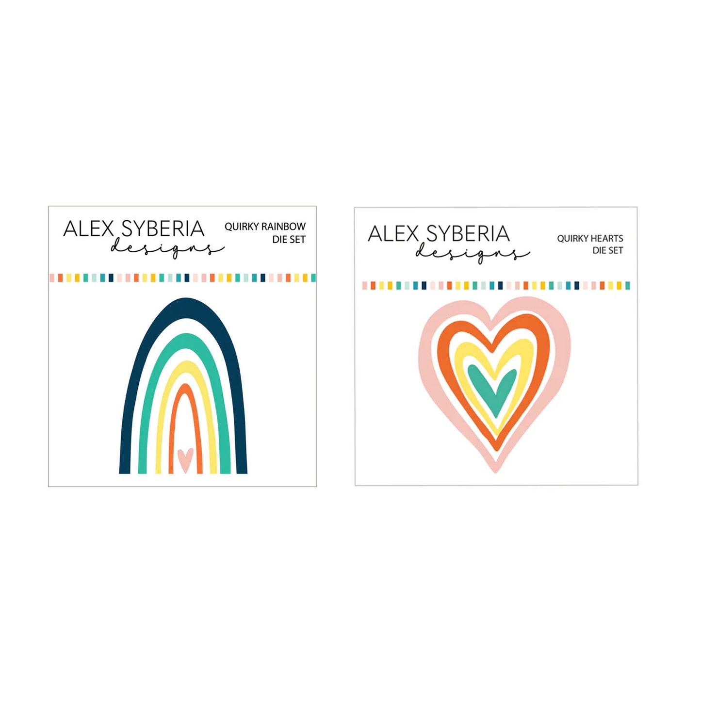 Quirky Hearts & Quirky Rainbow Die Bundle