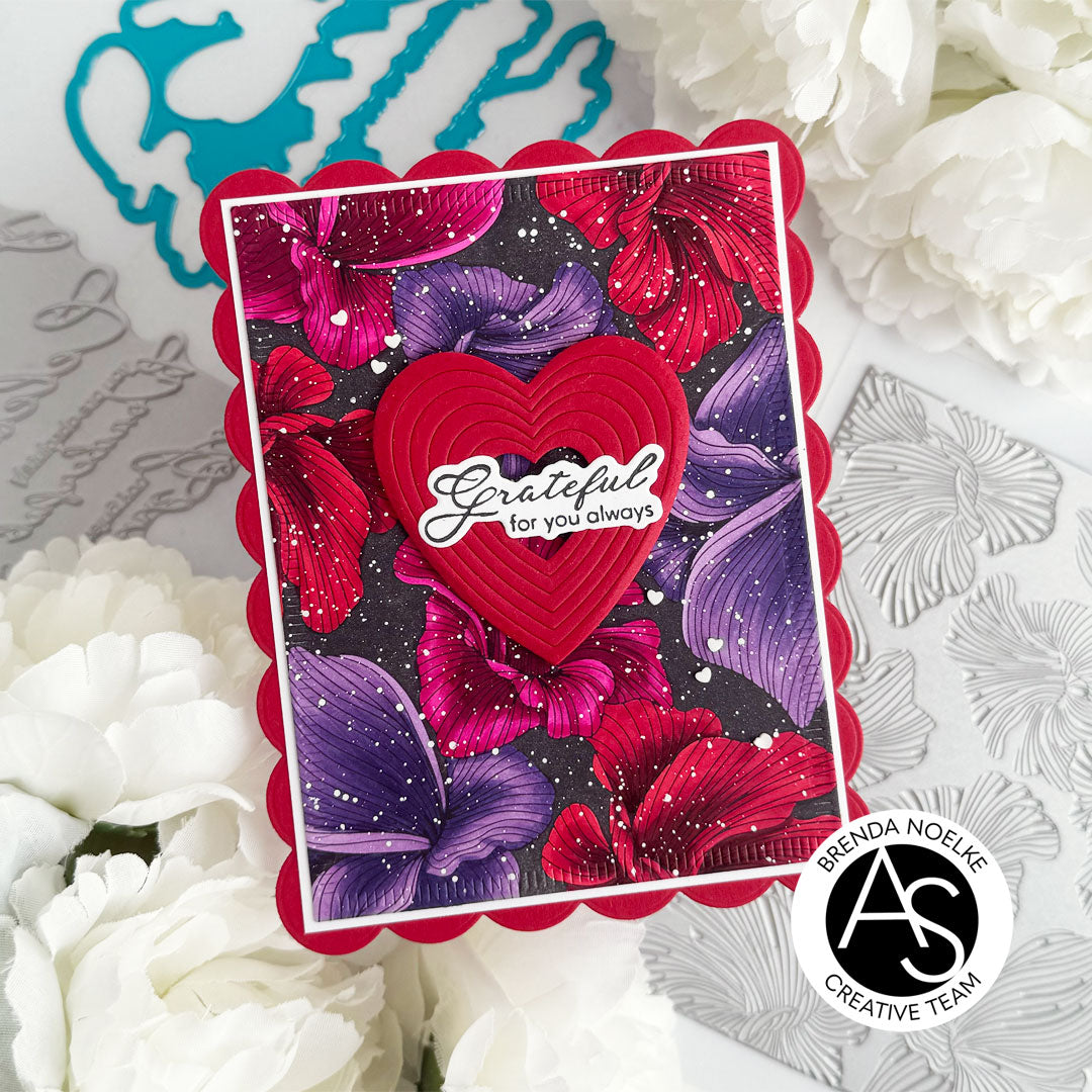 Abstract Floral Background Press Plate – Alex Syberia Designs, BetterPress System compatible, die-cutting, cardmaking supplies
