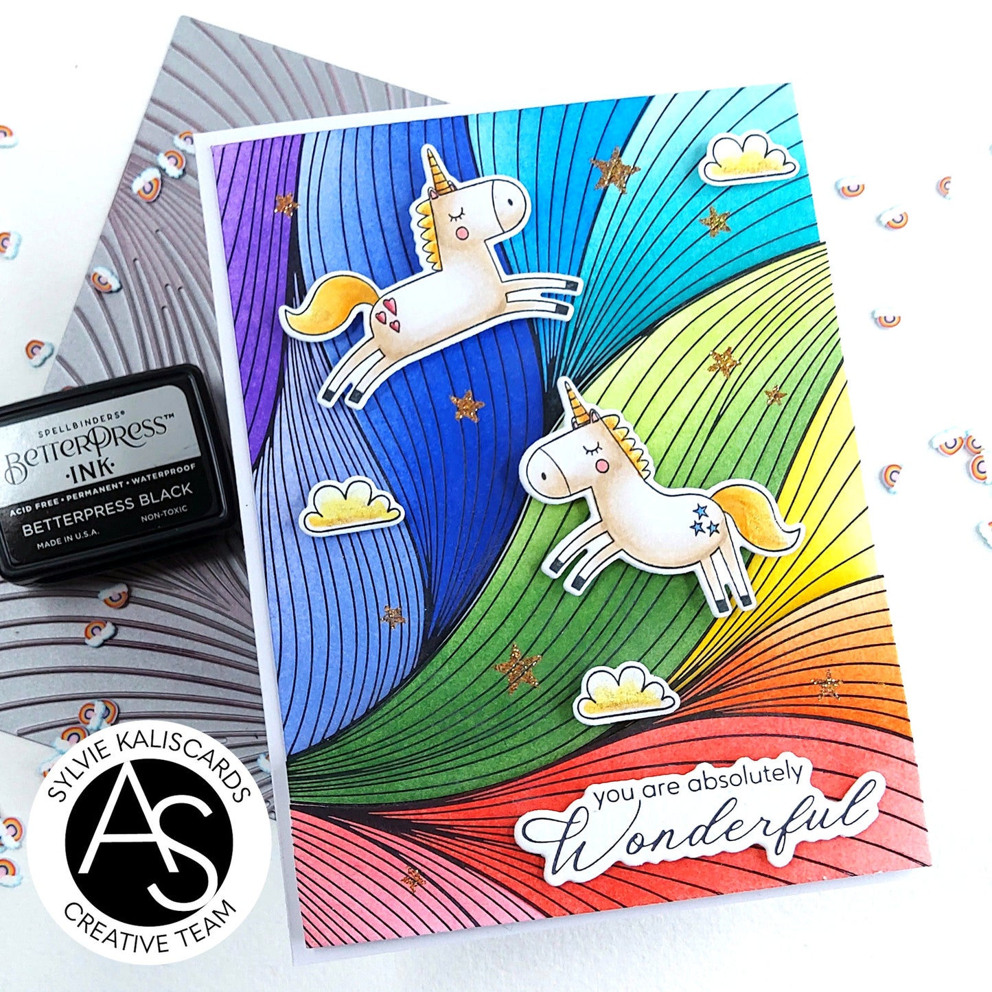 Abstract Background Press Plate – Alex Syberia Designs, BetterPress System compatible, die-cutting, cardmaking supplies-scrapbooking-flowers rainbow stencil cardmaking UK