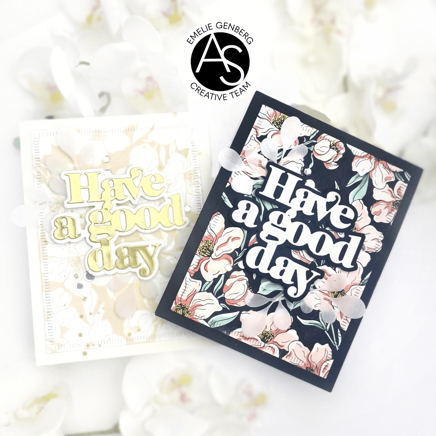 Charming Floral Background Stencil Set, Press Plate & Hot Foil Plates – Alex Syberia Designs, BetterPress System compatible, die-cutting, cardmaking supplies, tutorial available.
