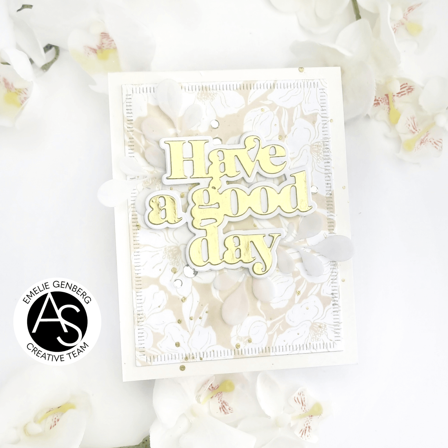 Charming Floral Background Stencil Set, Press Plate & Hot Foil Plates – Alex Syberia Designs, BetterPress System compatible, die-cutting, cardmaking supplies, tutorial available.
