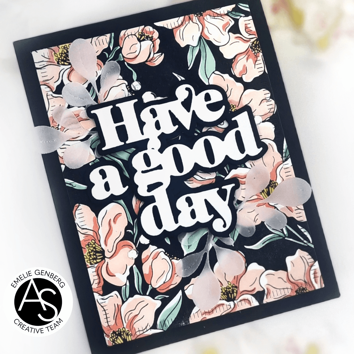 Charming Floral Background Stencil Set, Press Plate & Hot Foil Plates – Alex Syberia Designs, BetterPress System compatible, die-cutting, cardmaking supplies, tutorial available.