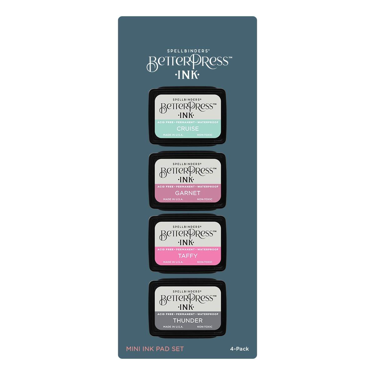 Spellbinders - Jet Set BetterPress Ink Mini Set - 4 Pack