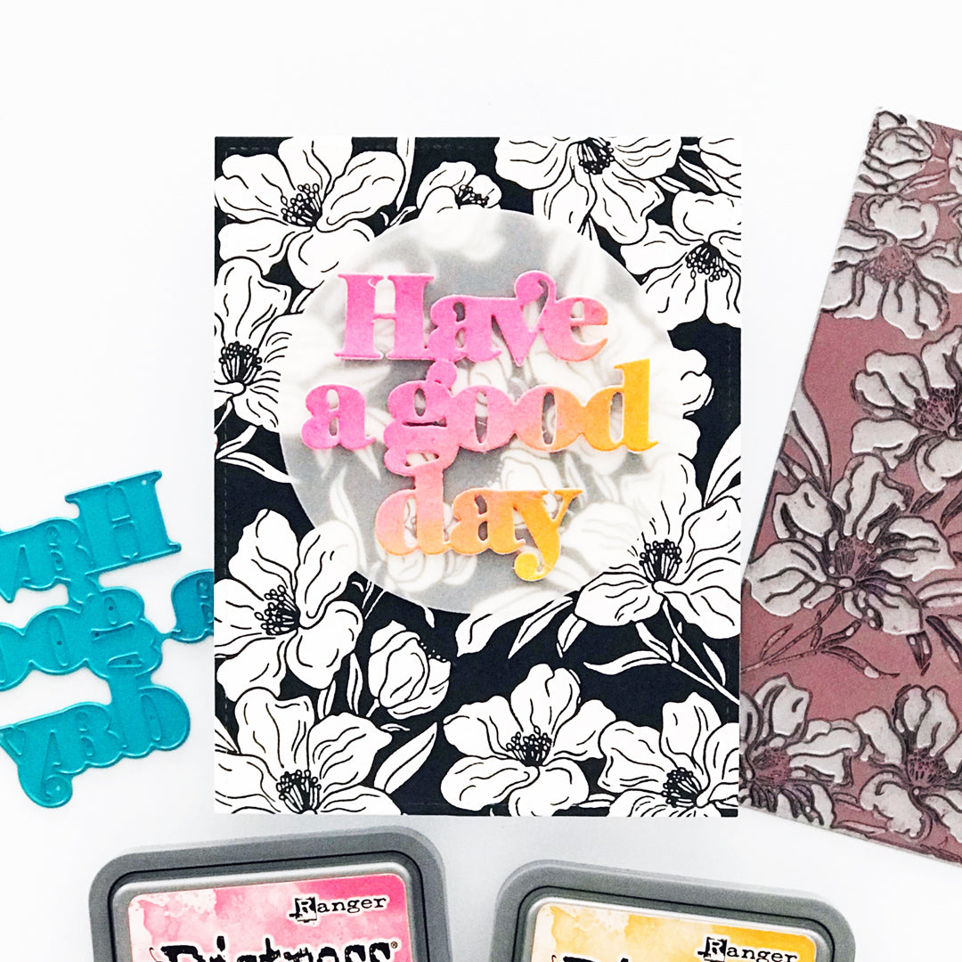 Charming Floral Background Press Plate