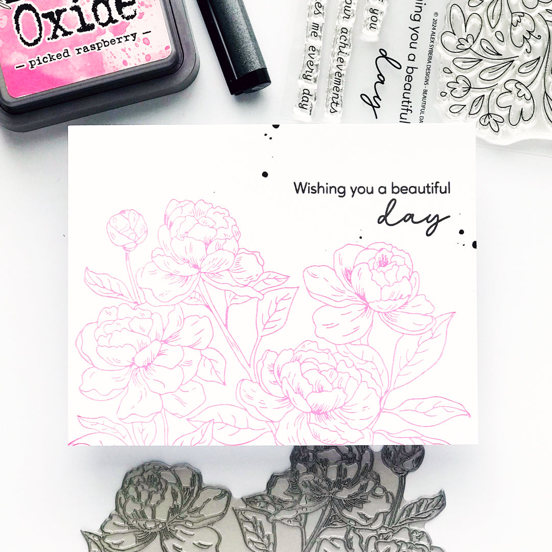 Peony Blossoms Press Plate Set