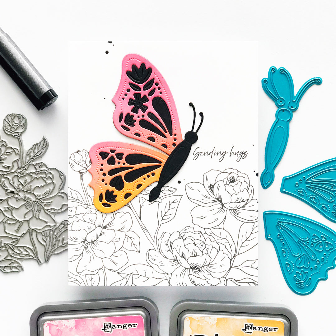 Peony Blossoms Press Plate Set