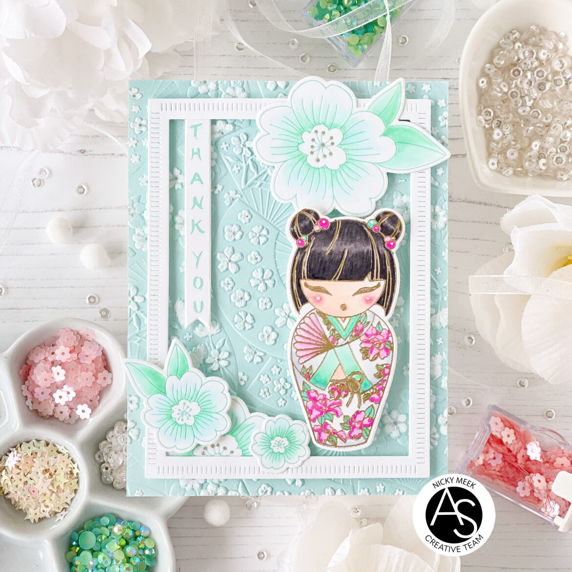 Kokeshi Dolls BetterPress Plate & Die Set