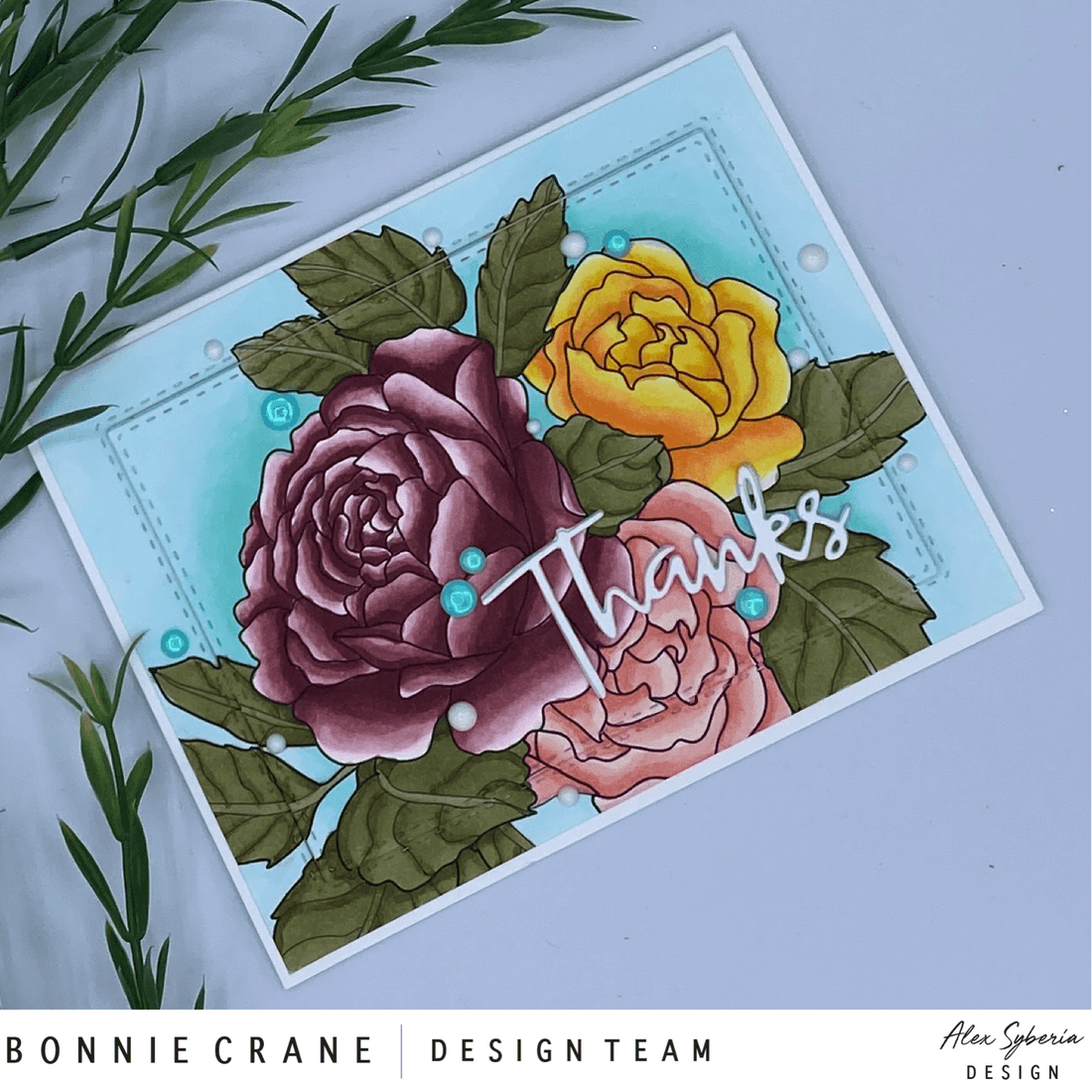 Copic Colouring featuring Alex Syberia Designs' Sending Love Bouquet - Alex Syberia Designs