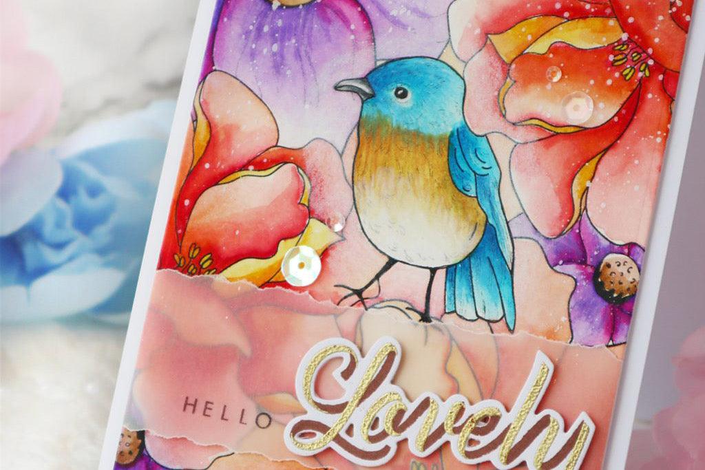 ALEX SYBERIA DESIGNS STAMPS BIRD AND FLOWERS