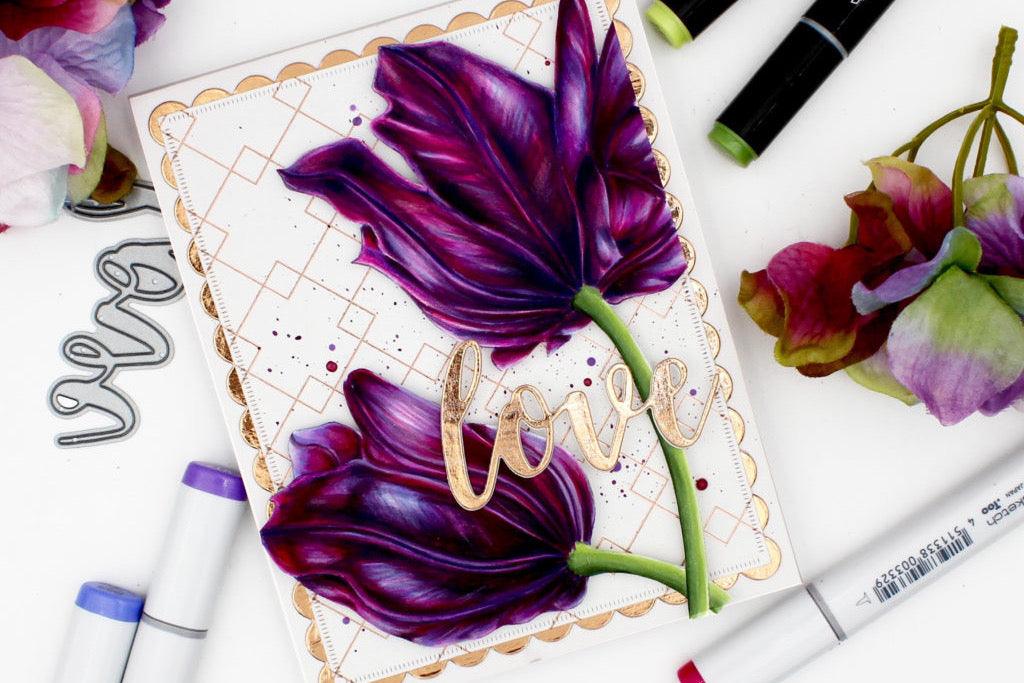 AlexSyberiaDesigns tulip stamps coloring 
