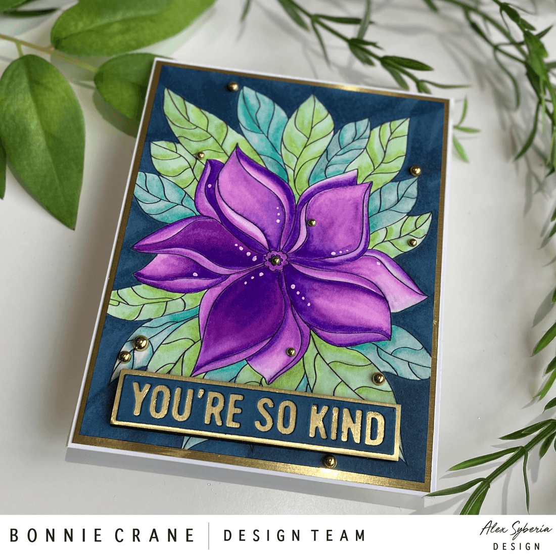 Faux Watercolour | Morning Flower digital Stamp - Alex Syberia Designs