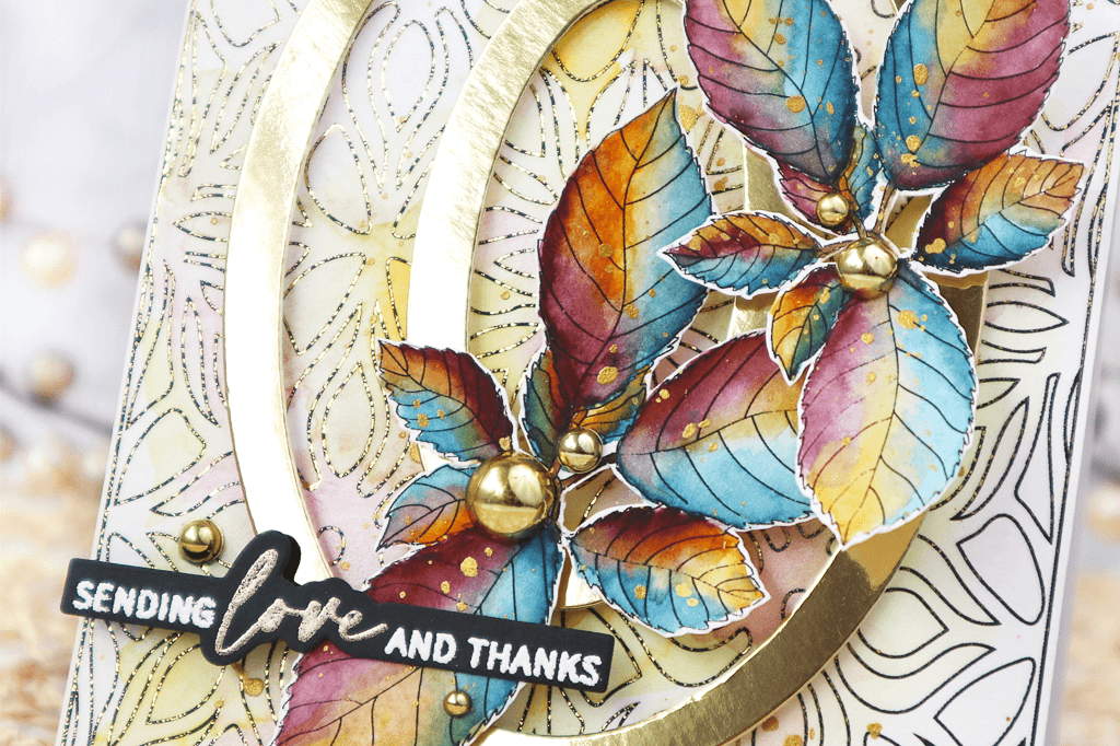 Summer Leaves and Kaleidoscope Digital Stamps | Watercolouring & Foiling - alexsyberiadesigns