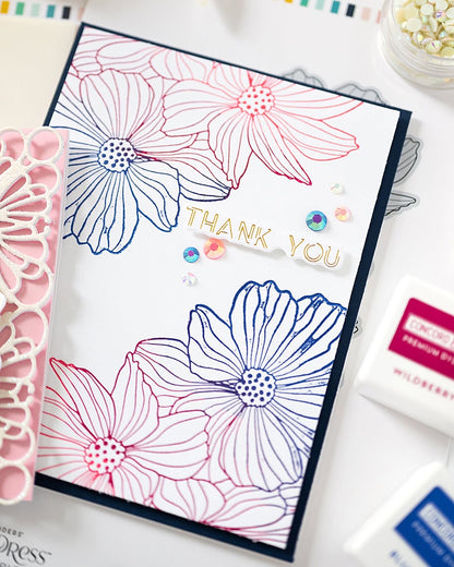 Minimalist Flowers Press Plate & Die Set & Stencil Bundle