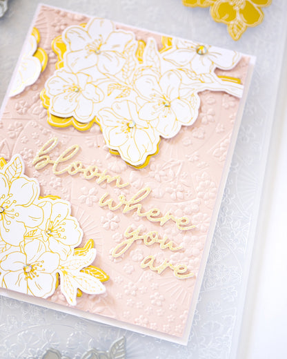 Floral Fans 3D Embossing Folder