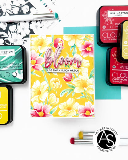 Charming Floral Background Press Plate