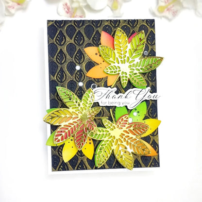 Tiny Autumn Leaves Hot Foil Plate