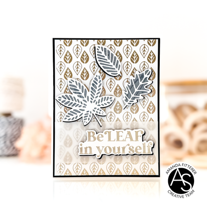 Tiny Autumn Leaves Hot Foil Plate