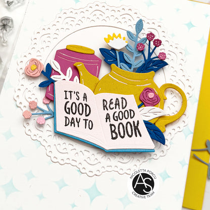 Tea & Books Stamp Set