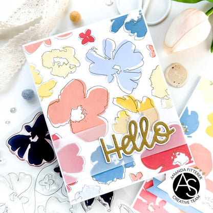 Watercolour Flowers Stamp Set