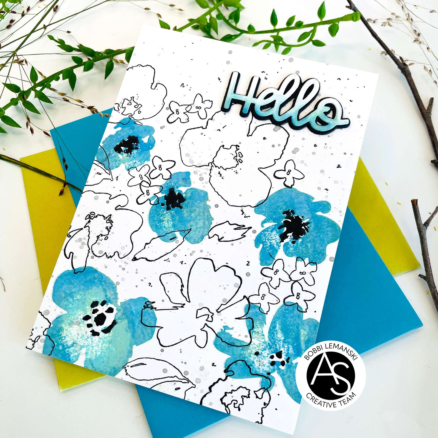 Watercolour Flowers Stamp Set