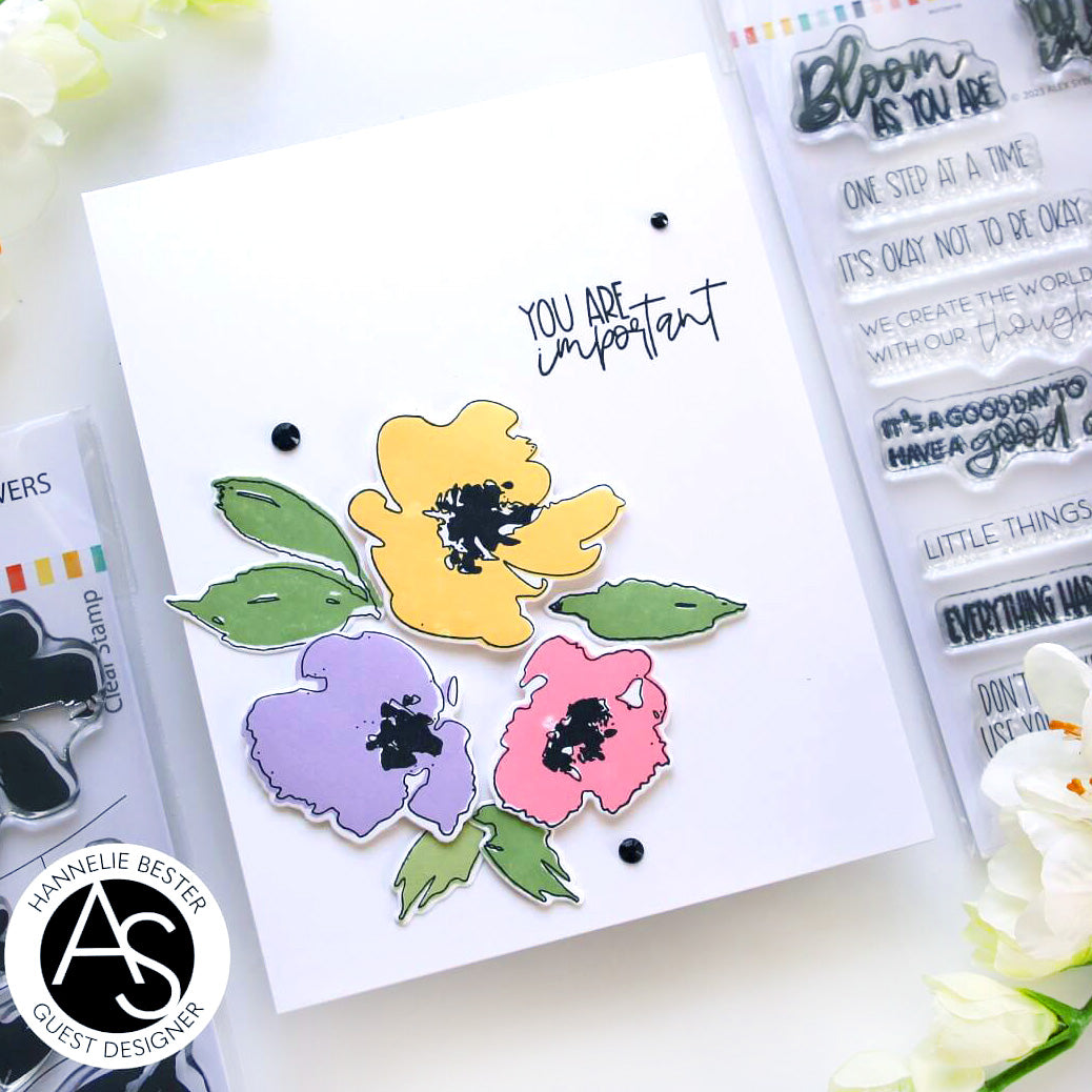 Watercolour Flowers Stamp Set