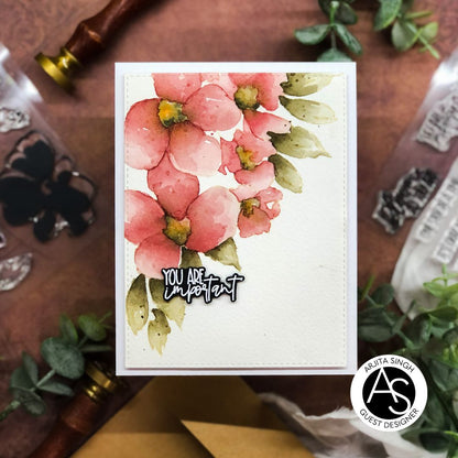 Watercolour Flowers Stamp Set