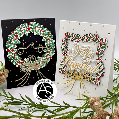 Holiday Wreath & Branch Stencil & Die Set