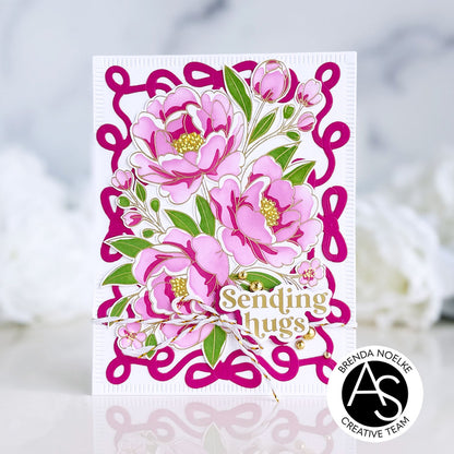 Lush Peony Bouquet Press+Foil Plate
