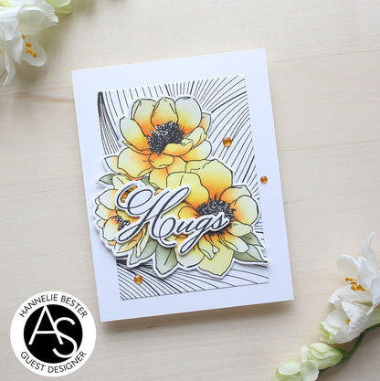 Hugs in Bloom Press/HotFoil Plate/Die Set & Stencil Set Bundle