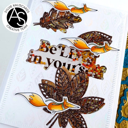 Tiny Autumn Leaves Hot Foil Plate