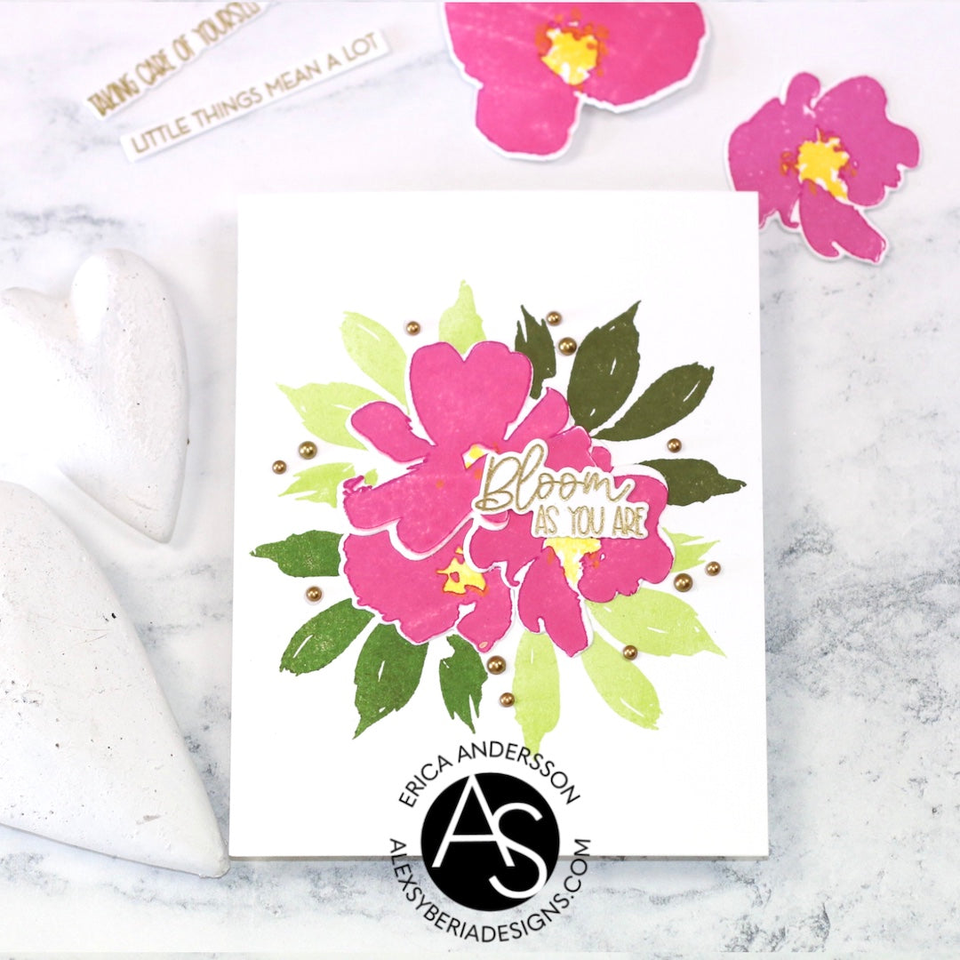 Watercolour Flowers Stamp Set
