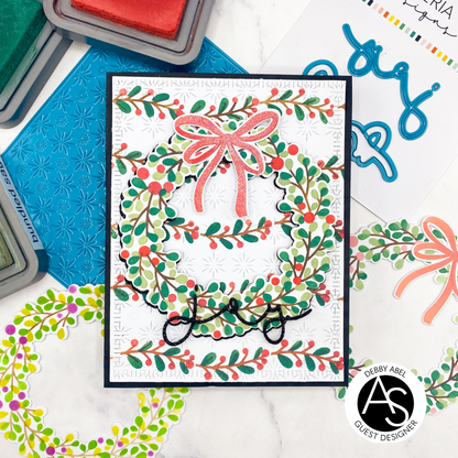 Holiday Wreath & Branch Stencil & Die Set