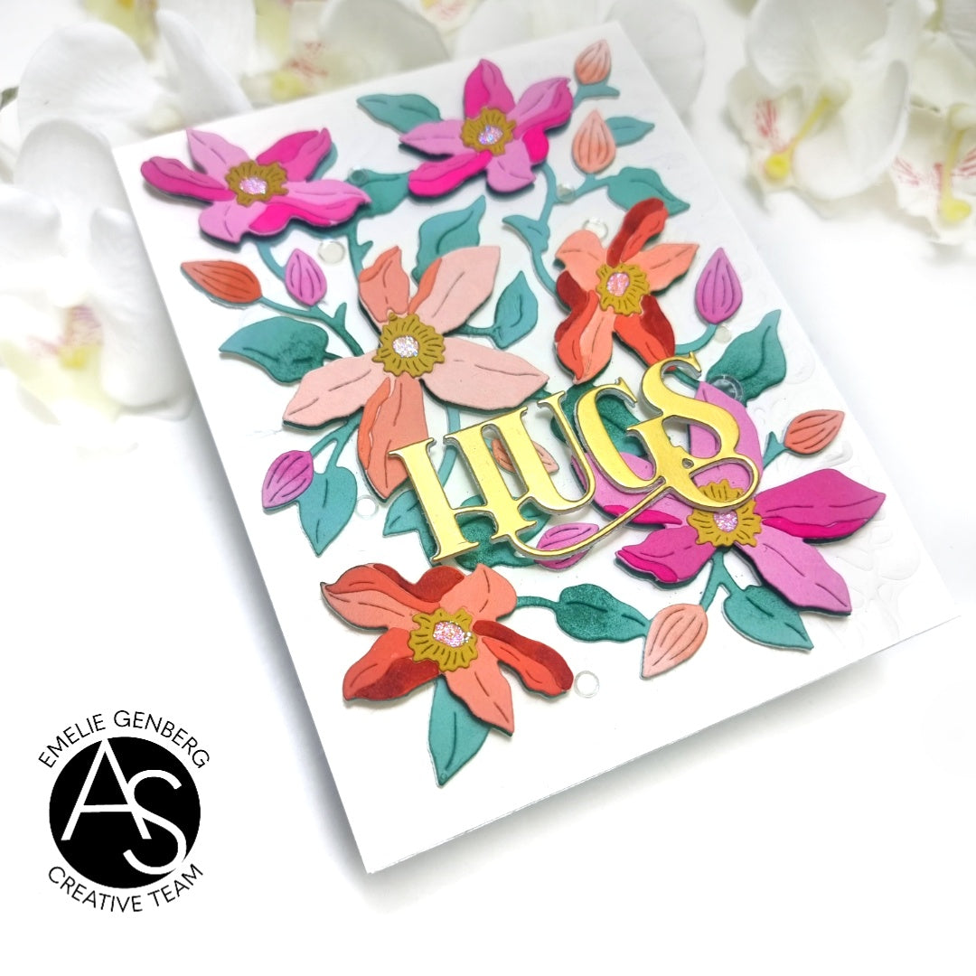 alex-syberia-designs-dies-spellbinders-machine-flowers-stamps in the UK hobbymaker best uk crafty brand clematis-die-watercolouring-papercrafting