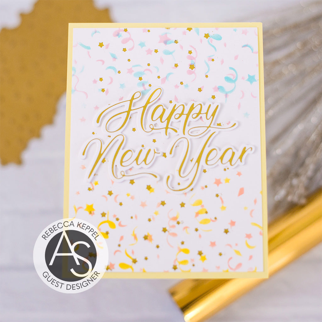 Happy New Year Hot Foil Plate